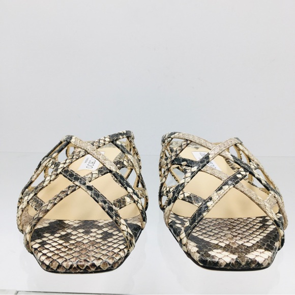 Jimmy Choo- SAI FLAT- Natural Snake Printed Leather - Picture 10 of 15